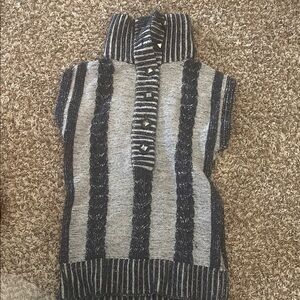 Marc Jacobs Black and Gray Striped Sweater